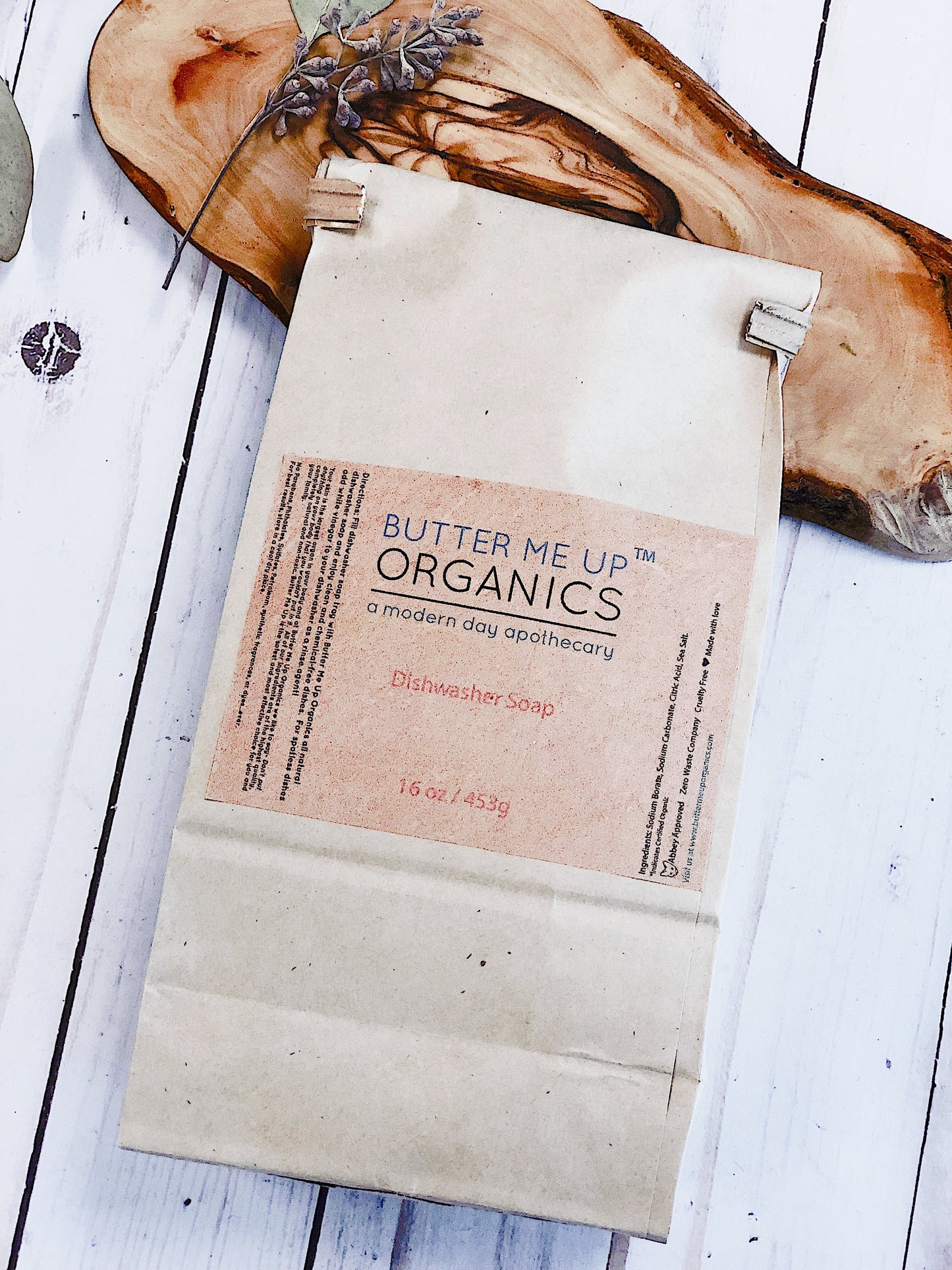 All Natural Dishwasher Soap – Organic & Chemical-Free (1 lb Bag)