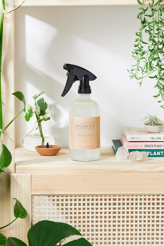 Natural All-Purpose Cleaner – Organic Lemongrass (16 oz Glass Bottle)